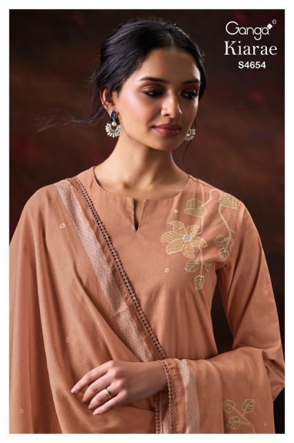 Ganga kiarae 4654 wholesale market of dress material in rajkot  - wholesale export